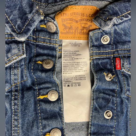 Levi's Kids Blue Jean Jacket 2T - Picture 3 of 3